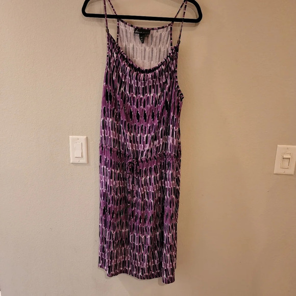 Lane Bryant Jersey Knit Purple Drawstring Waist Sleeveless Dress Size 18/20 2X - Picture 7 of 10